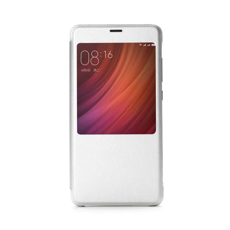 Для Xiaomi Redmi Pro 5,5 дюймов PC+ PU Smartwake флип чехол для Xiaomi Redmi Pro мобильный телефон Розничная коробка - Цвет: Серебристый