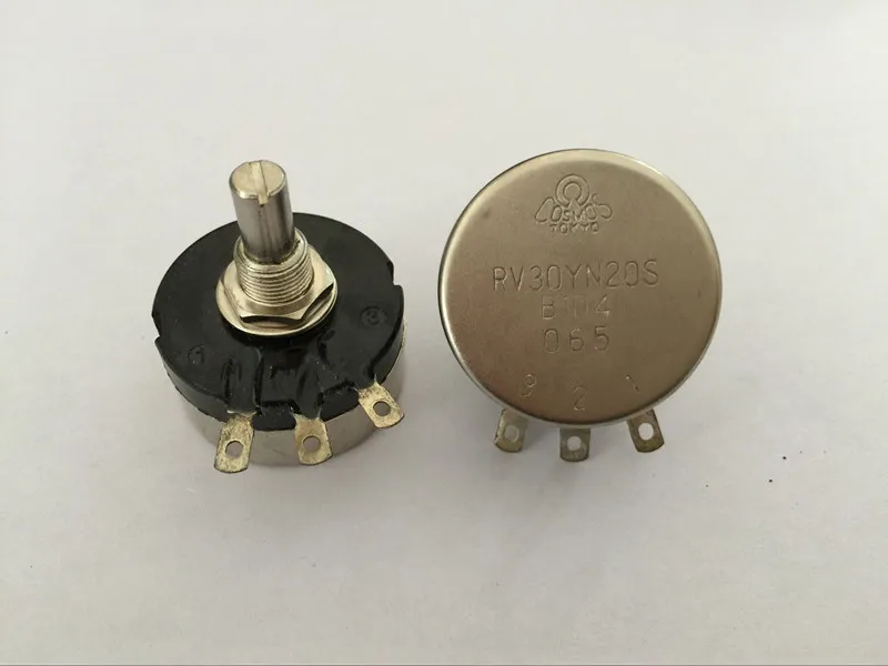 20pcs RV30YN20S B202 RV30YN 3W 500 OHM Single Turn Rotary Carbon Potentiometer | Электронные компоненты и