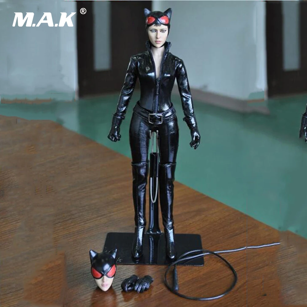 1 6 Scale Batman Catwoman Figure Doll With Black Leather Clothing