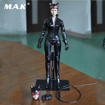 

1/6 Scale Batman Catwoman Figure Doll With Black Leather Clothing Set Collectible Toy Female Action Figure Models Toys Gift