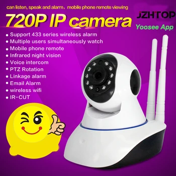 

Smart Wireless Wifi 720P HD IP Onvif Network Camera Home Security Camera Voice Intercom Mobile Phone Remote PTZ Control Yoosee