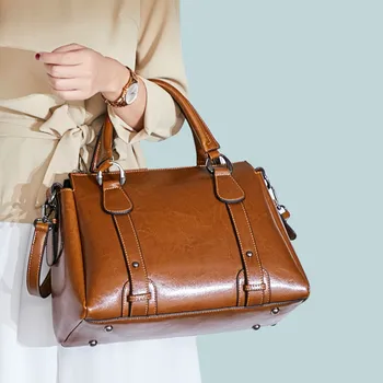 

QIAOBAO Female Shoulder Bag Women Cowhide Handbags Genuine Leather bag Ladies Totes Crossbody Messenger Bag