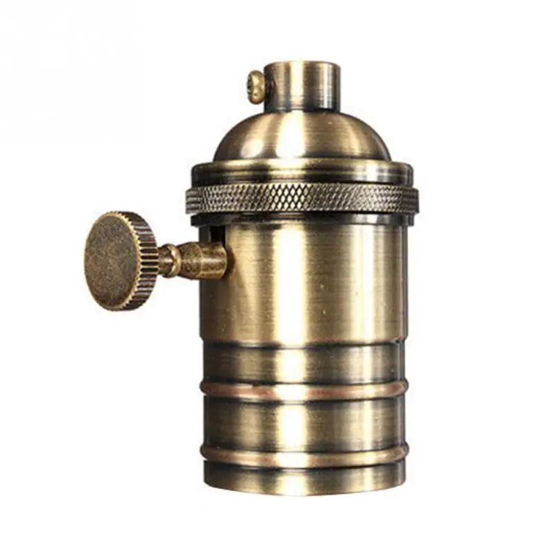 

Light Brass Light Socket Copper Antique E26/E27 Bulb Retro Lamp Holder