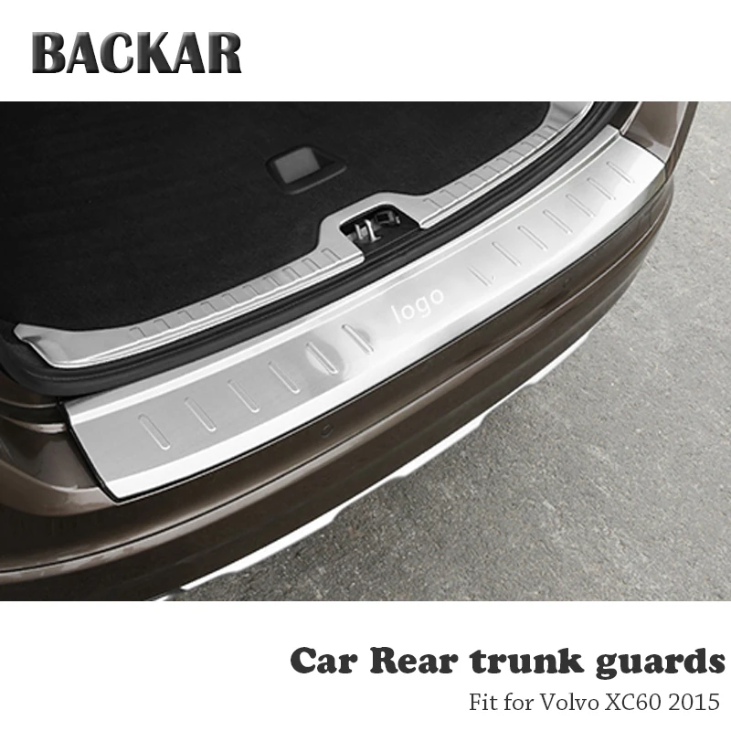 BACKAR 1 шт. авто задний багажник бампер наклейки для Volvo XC60 2009-2015 Аксессуары Магистральные двери отделкой анти столкновения