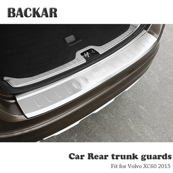 

BACKAR 1pc Auto Car Rear Trunk Bumper Stickers For Volvo XC60 2009-2015 Accessories Trunk Door Trim Anti Collision