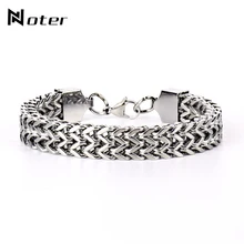 Панк-рок, звеньевая цепочка, браслет для мужчин, шарм, 5 мм, 10 мм, 12 мм, регулируемый металлический Braslet для мужчин, хип-хоп ювелирный браслет, Homme Pulseras
