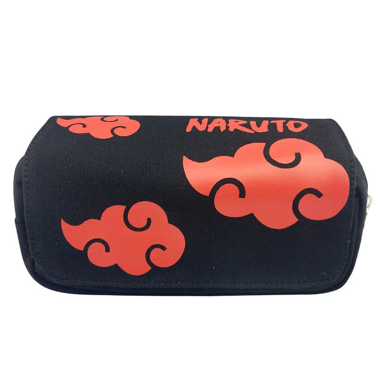 Waliicorners Anime Akatsuki Pen Bag Students Pencil Case Box Cosplay Zipper Cartoon Canvas Cosmetic Bags 8