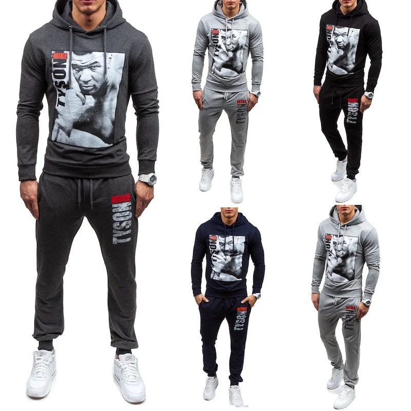 

2018 Fashion Muhammad Men Tracksuits Sportswear Print Men's Leisure Hoddies Pullover Outwear Tracksuit Sets Men Sweatshirt S-XXL