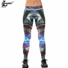 Lei-SAGLY Капитан Америка Женская Спортивная одежда леггинсы модные сексуальные эластичные тренировочные леггинсы бренд штаны для бодибилдинга AS85