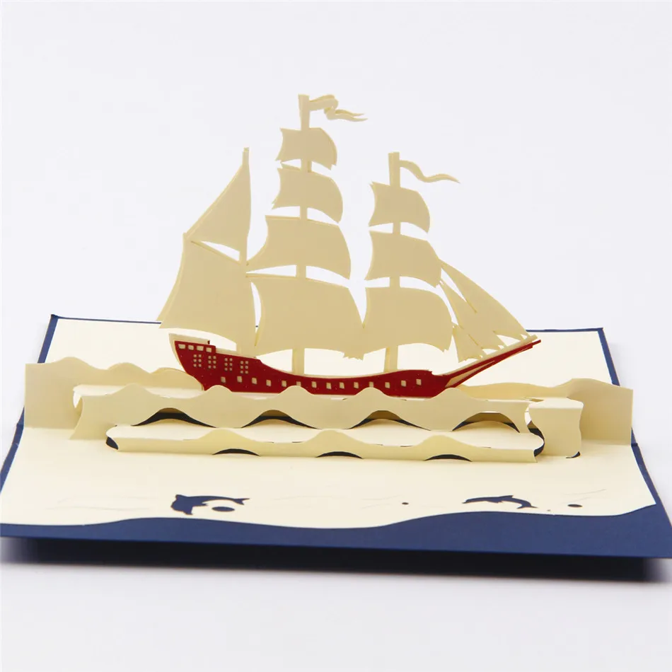 3d Pop Up Laser Cut Greeting Post Cards For Holiday Birthday Vintage Kirigami Origami With Laser Cut Pop Up Card Template