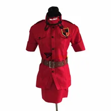 Anime Hellsing Herushingu Seras Victoria Red Cosplay Costume with Socks Custom Made Any Size hellsing alucard cosplay red mens hellsing cosplay costume