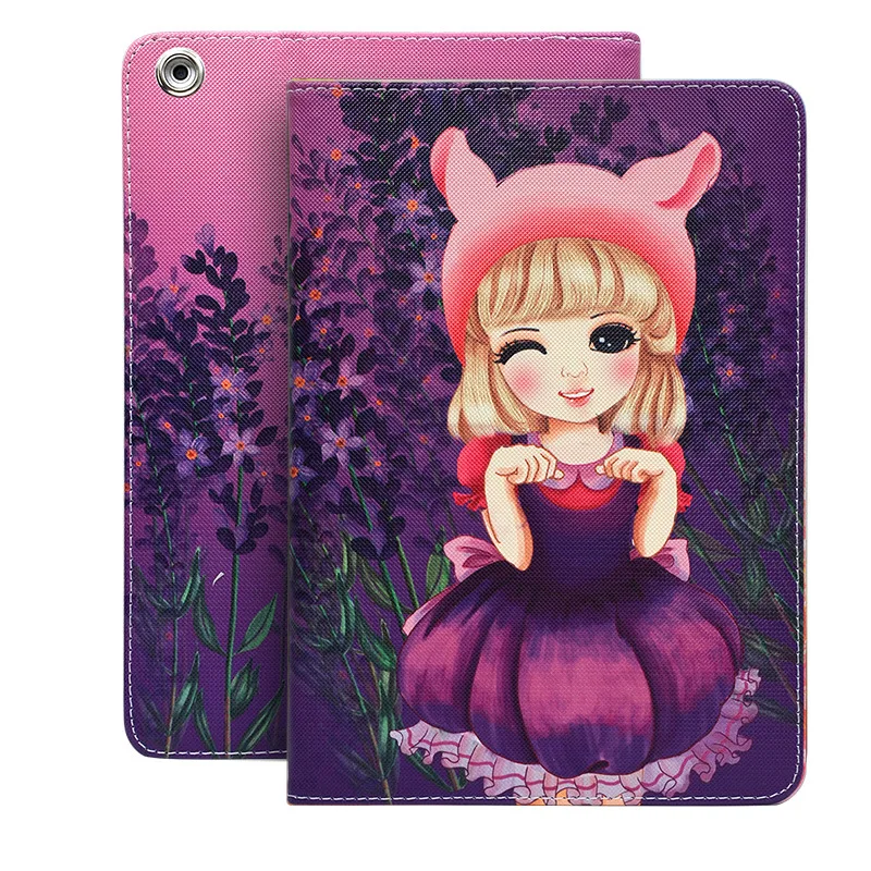 

Case for iPad air 1 Cartoon Illustrators Series PU Leather Inner Soft TPU Full Protect Back Cover Smart Case for funda iPad air