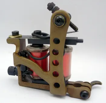 

5Pcs/lot Professional Handmade Tattoo Machine 10 Wrap Coils Iron Cast Frame Custom Tattoo Gun For Liner Shader HTM-6289