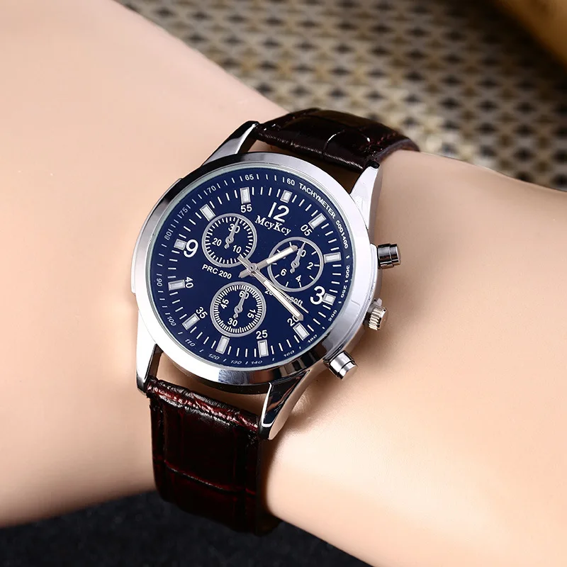 New Quartz watch man leather Wristwatches Male China Cheap watches for