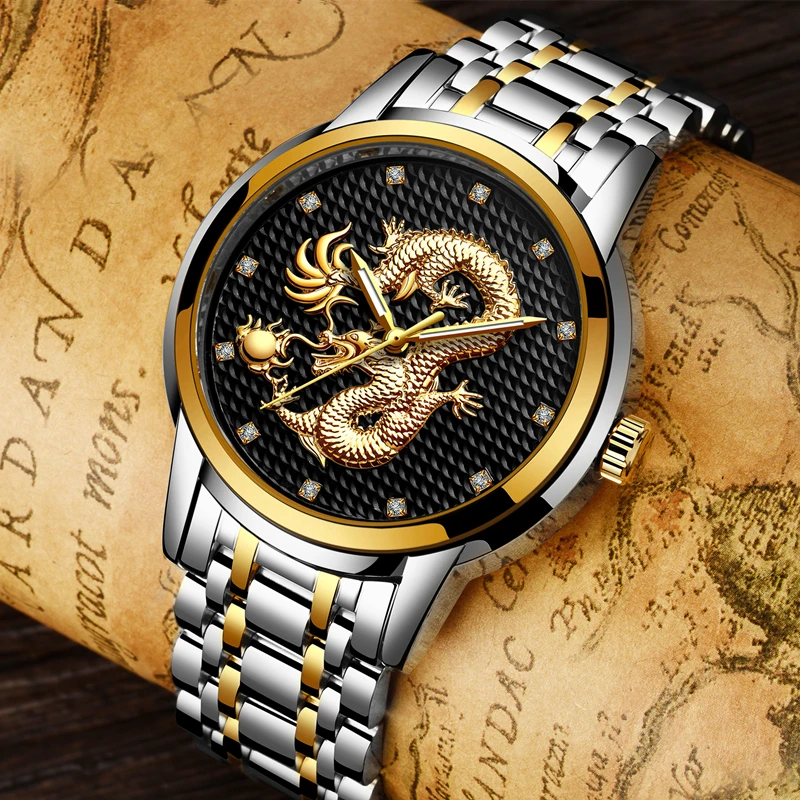 

LIGE luxury brand watch men's fashion sports military quartz clock men's stainless steel waterproof watch Relogio Masculino+Box