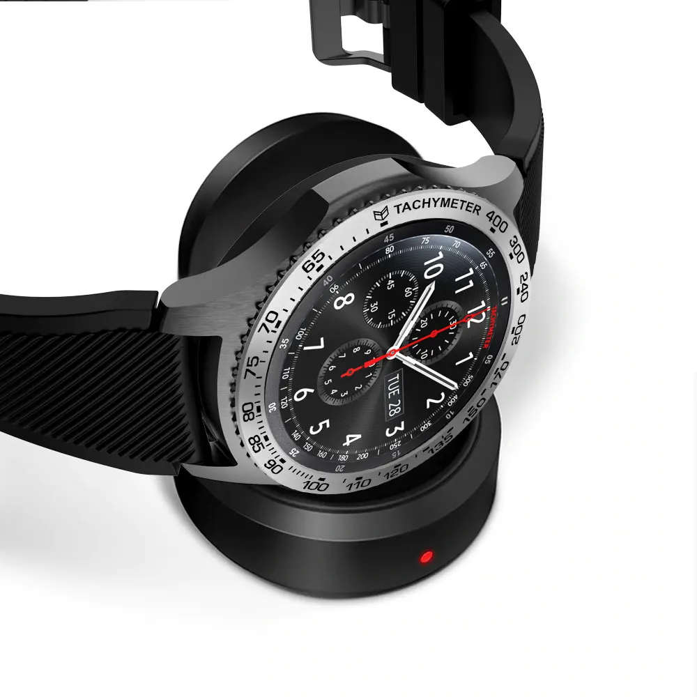 Ободок кольцо стиль для samsung Galaxy Watch 46 мм клейкая крышка против царапин Нержавеющая сталь защита аксессуары для шестерни S3