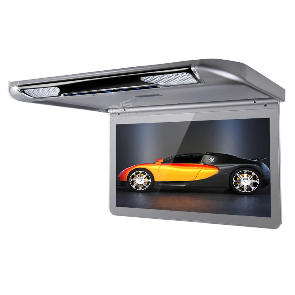 

13.3" Car Roof Mounted Monitor 1080P Video HD 1920*1080 HDMI TFT Ceiling Displayer IR FM USB SD Ultra-thin Flip Down Wide Screen