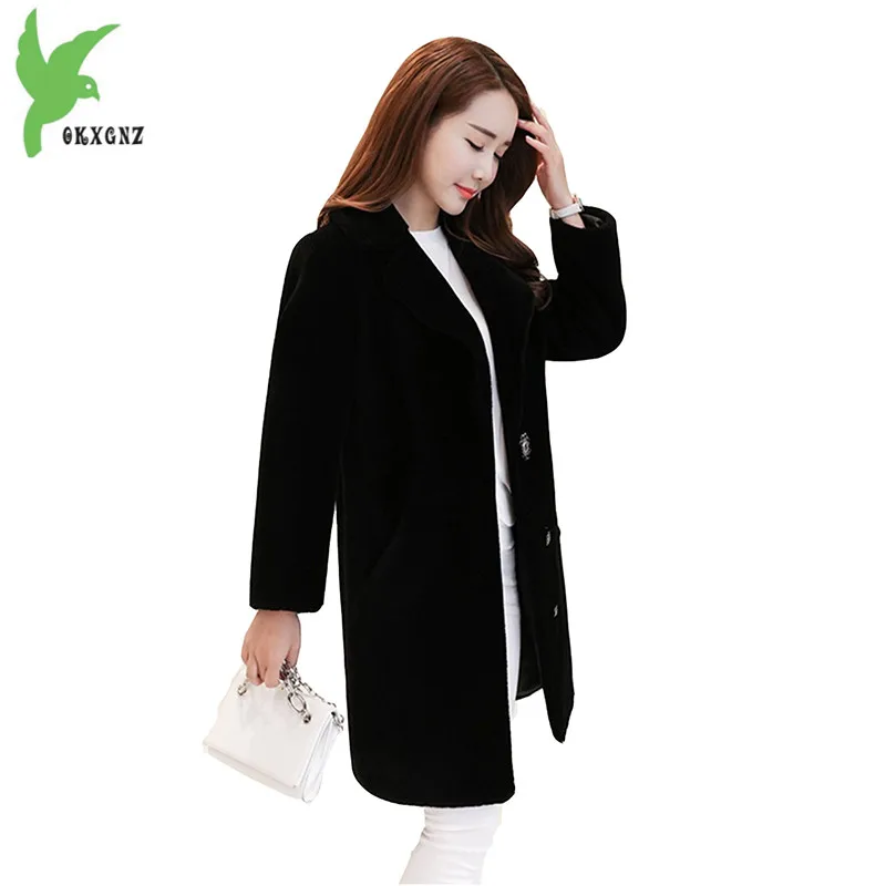 Куртка женская теплая из искусственного меха большого размера OKXGNZ660|fur coat|women fauxfaux