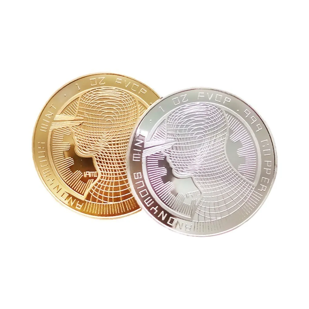 1 PCS Silver/Gold Plated Bitcoin Head/knight Bit Coin XMR Monero Coin Commemorative Coins Art Collection Home Decor Crafts