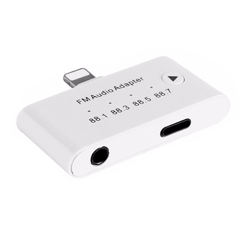 

3 in1 For Apple interface to 3.5mm Famle Aux FM Audio Transmitter Kit Adapter For iPhone 5 6 6s 7 7plus 8 8s for Series