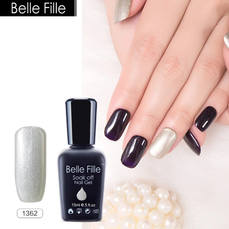 Belle FILLE длительный Цвет УФ гель для Лаки ногтей Soak Off лак Праймеры Книги по