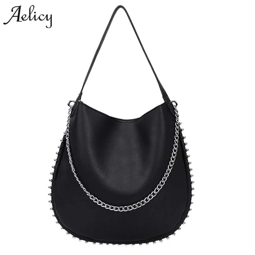 

Aelicy Fashion Female Shoulder Bag Vintage Rivet Handbag Women Famous Brands Designer large bag High Quality Ladies Handbag Tote