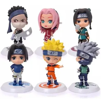 

6pcs/set NARUTO figure Uchiha Namikaze Uzumaki Sasuke Uchiha Itachi Haruno Sakura PVC 7cm naruto mini set model doll
