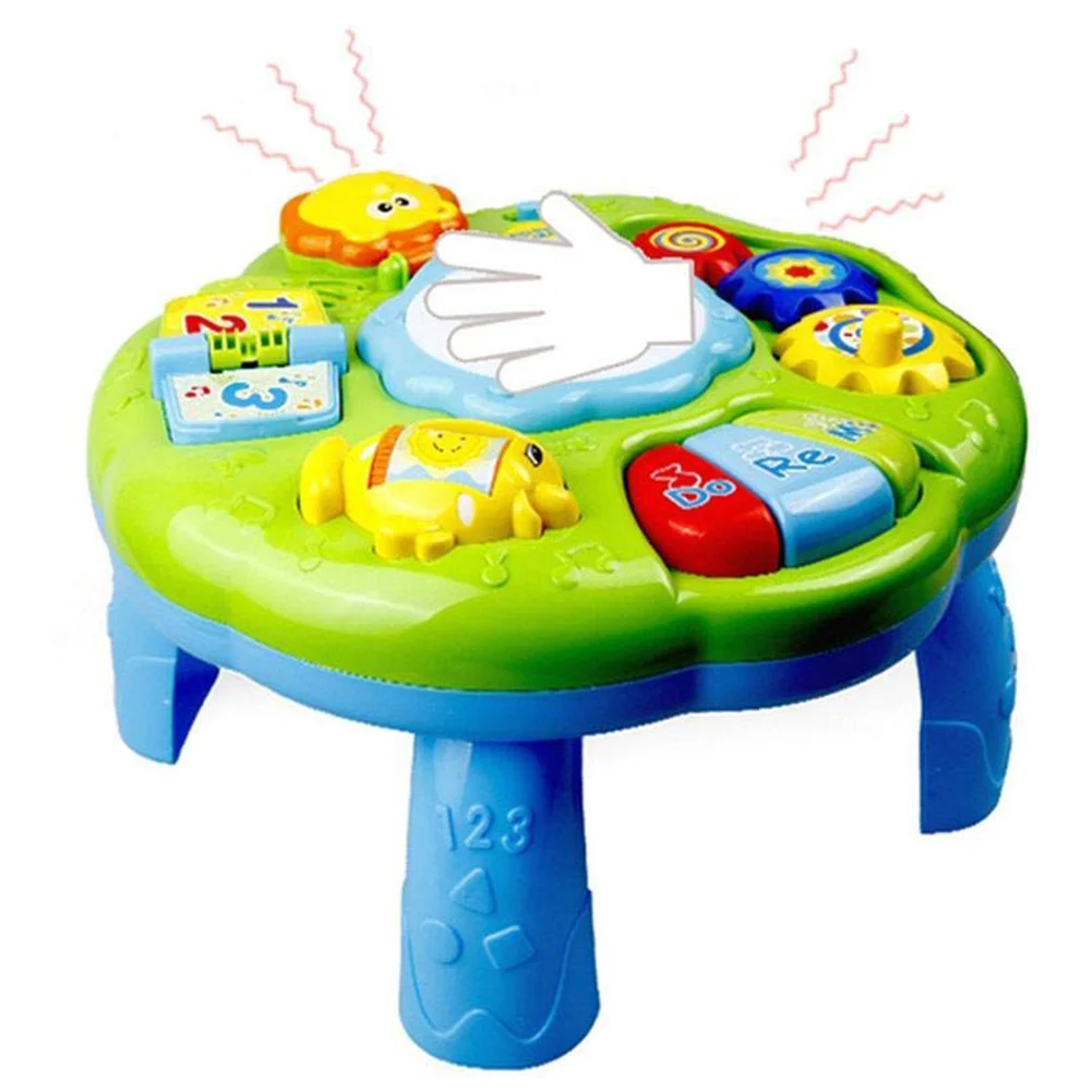 

Musical Toddlers Oyuncak Center Game Sound Infants Lighting Learning Table Play Activity Baby Toys Early Education