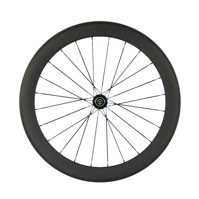 700C 60mm Clincher Road Bike Carbon Wheels 23mm Width Bicycle Wheelset Basalt Braking Surface Powerway R13 hub CN Spoke Wheel