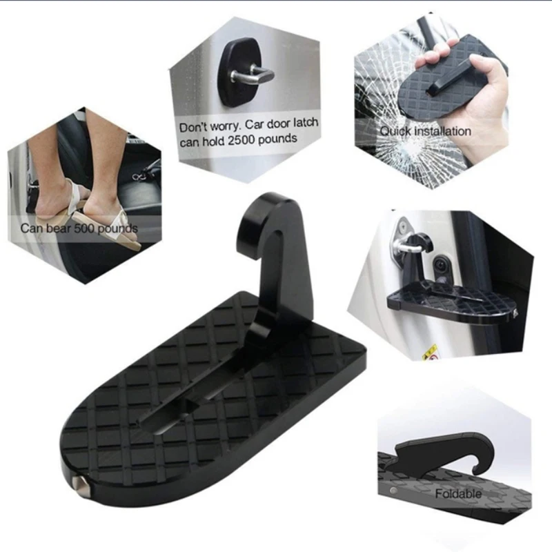 

car doorstep vehicle folding ladder foot pegs easy aeedssto car rooftop with safety hammer for car jeep suv ford bmw peugeot