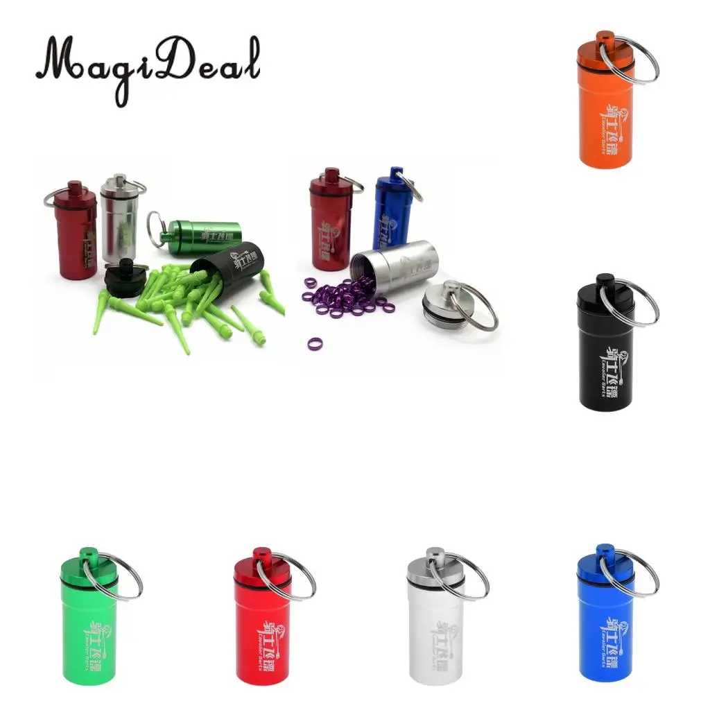 Dart Soft Tips Points Flights Protector Storage Box Portable Dart Accessories Waster O-Ring Supplies Carrying Holder w/ Key Ring