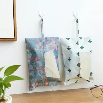 

Oxford fabric Waterproof Wall Wanging Tissue Fabric Bag Household Living Room Bedroom Car Ray Creative Tissue Box