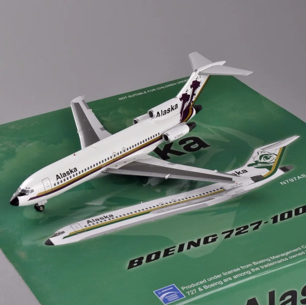 

Collectible Model Airplane Inflight 1:200 Scale Alaska N766AS Boeing 727-100 Diecast Aircraft Model Toys Gift
