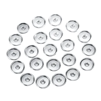 

100pcs/lot 18mm Ginger Snap Button Base Flat Interchangeable Accessories for Jewelry