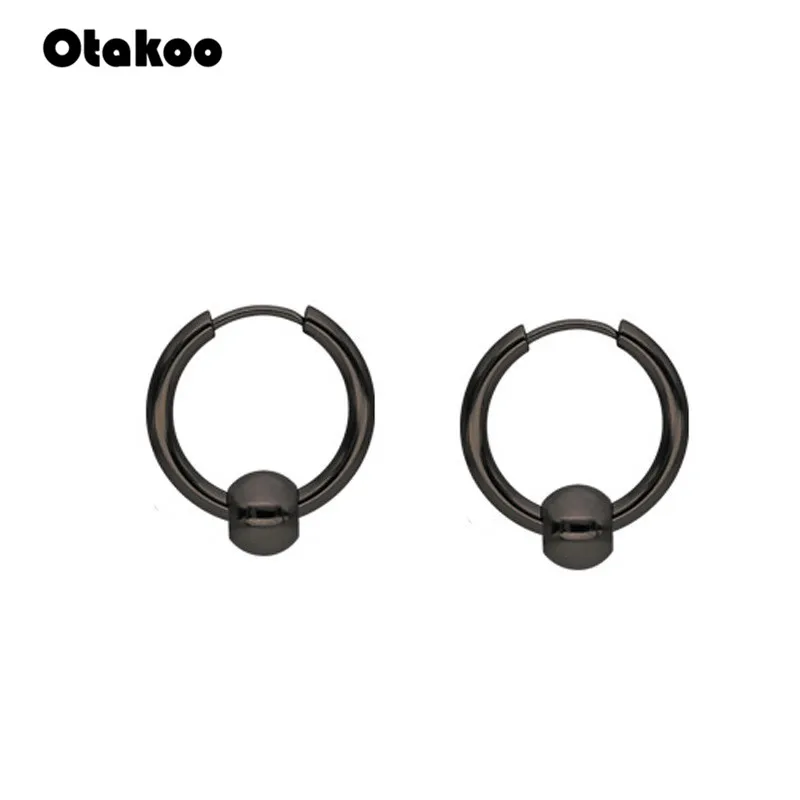 Otakoo черные Серебряные Золотые серьги из нержавеющей стали женские маленькие