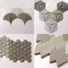 Геометрический дизайн 3D бетонная стена кирпич силиконовая форма для украшения здания цемент грунт доска промышленная стена паста плесень