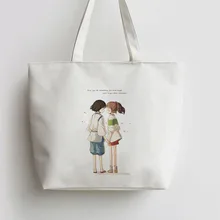 Унесенные призраками, без лица, мужские сумки японского аниме, сумка для покупок, Холщовая Сумка, милый мультяшный подарок, школьная сумка, сумки на плечо AN003