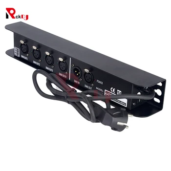 

DMX Controller 6 Port DMX Splitter Output 512x 4 Channels For DJ Disco Club Stage Light Control