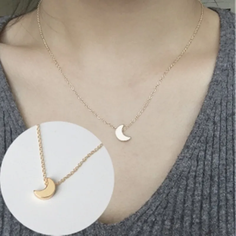 

2017 new jewelry fashion simple moon pendant necklace female jewelry wholesale