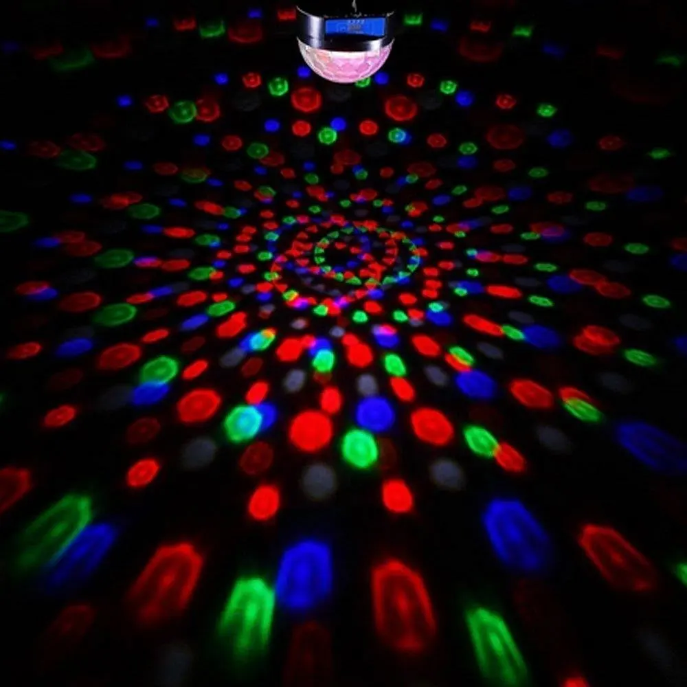 9 видов цветов RGB Звуковое управление сценический свет магический хрустальный