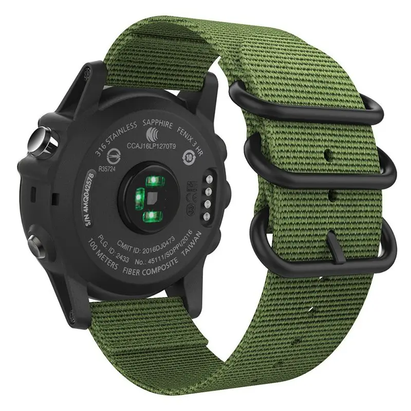 

26mm Smart Watch Nylon Band for Garmin Fenix 3/3HR/5X/Descent MK1/D2 Charlie