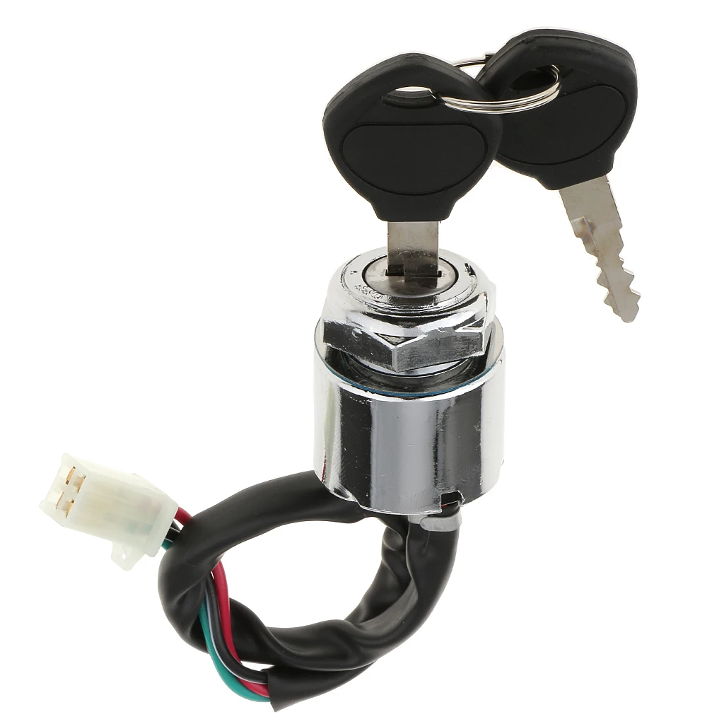 4 провода зажигания замок с ключом для ATV Скутер Байк Go Kart Quad нержавеющая сталь переключатель зажигания для автомобиля