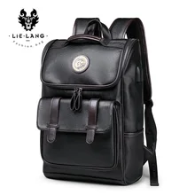 LIELANG Backpack Leather Men Laptop Travel Backpack 15inch Waterproof Laptop Backpack USB College Bookbag Men mochila hombre LIELANG Backpack Leather Men Laptop Travel Backpack 15inch Waterproof Laptop Backpack USB College Bookbag Men mochila hombre