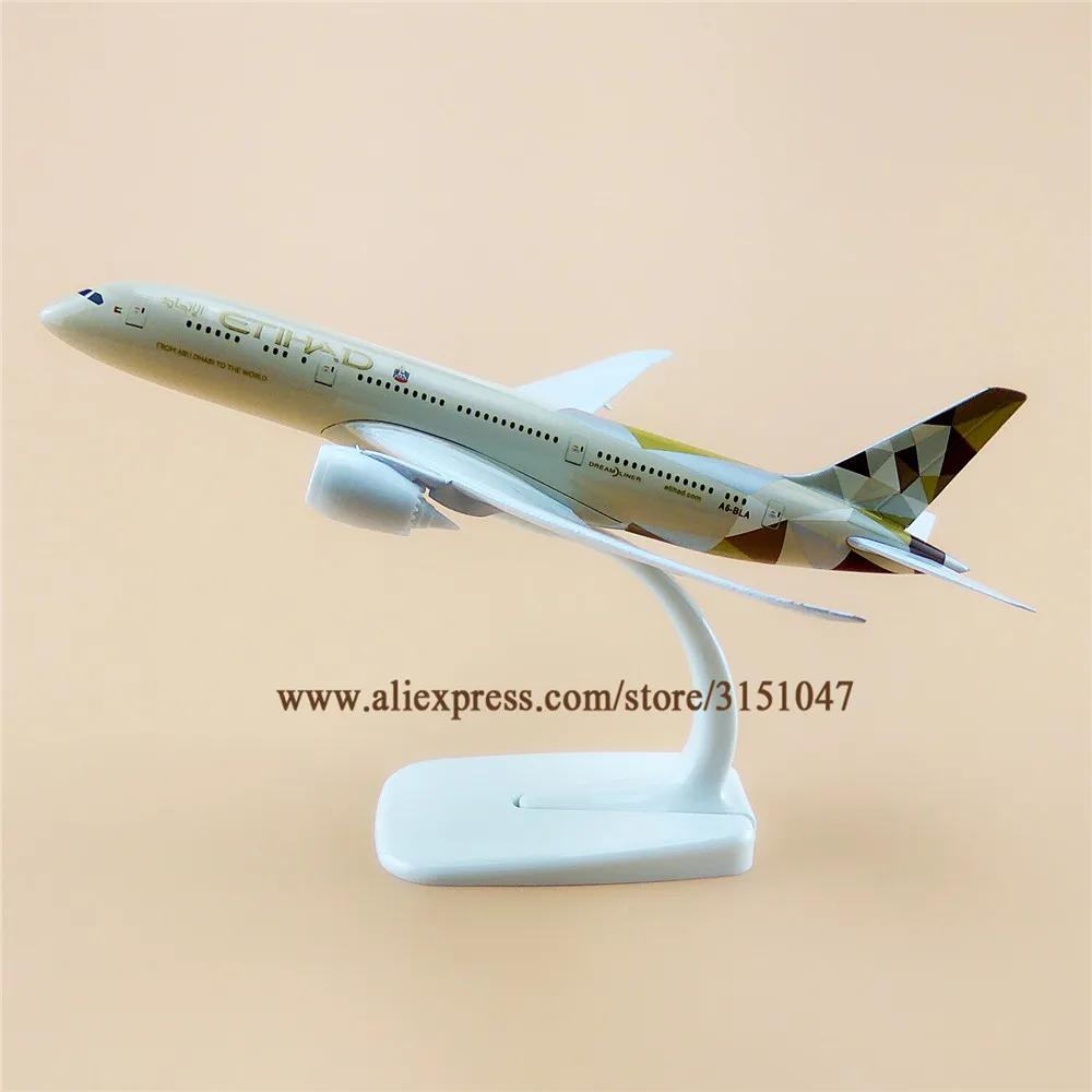 Модель самолета ETIHAD Airlines B787 модель Boeing 787 Airways 20 см|Статуэтки и миниатюры| |