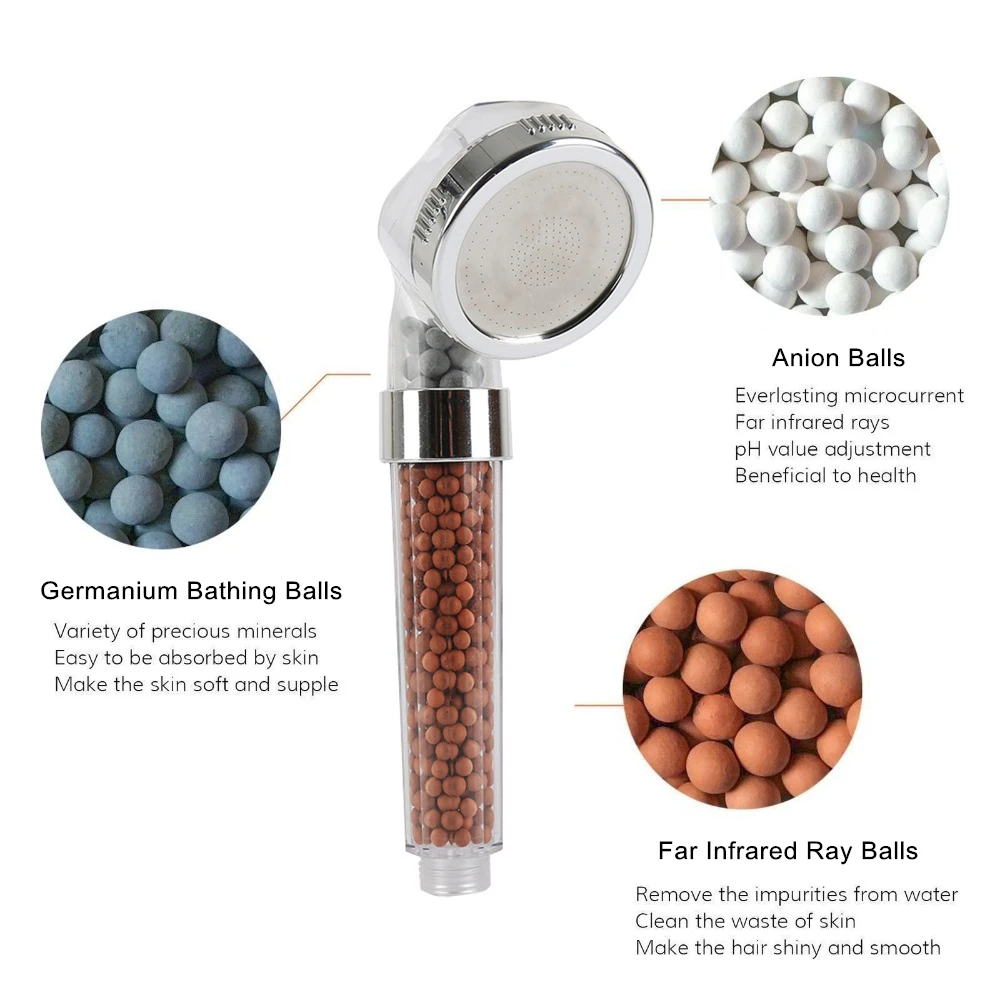 

1KG Anion Shower Filter Replacement Material Germanium Bathing Ball Far Infrared Ray Stone Negative Ion Ball
