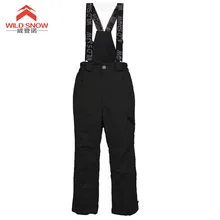 Зимние лыжные штаны для девочек, ветрозащитные штаны, спортивные костюмы для детей, водонепроницаемые теплые лыжные брюки для мальчиков