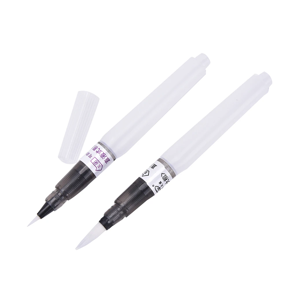 

4 PCS Refillable Paint brush Water Brush Ink Pen Water Color soft head Calligraphy Drawing Painting Illustration Pen Marker Pen