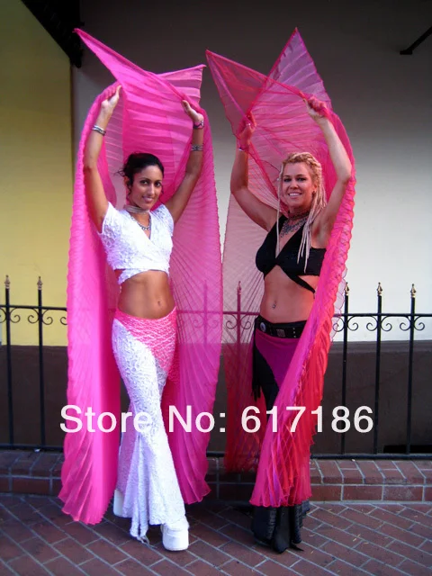 

[ Fly Eagle ] Egyptian Egypt Belly Dance Isis Wings Wear Dancing Costume Dance Wing Dark Pink Free Shipping