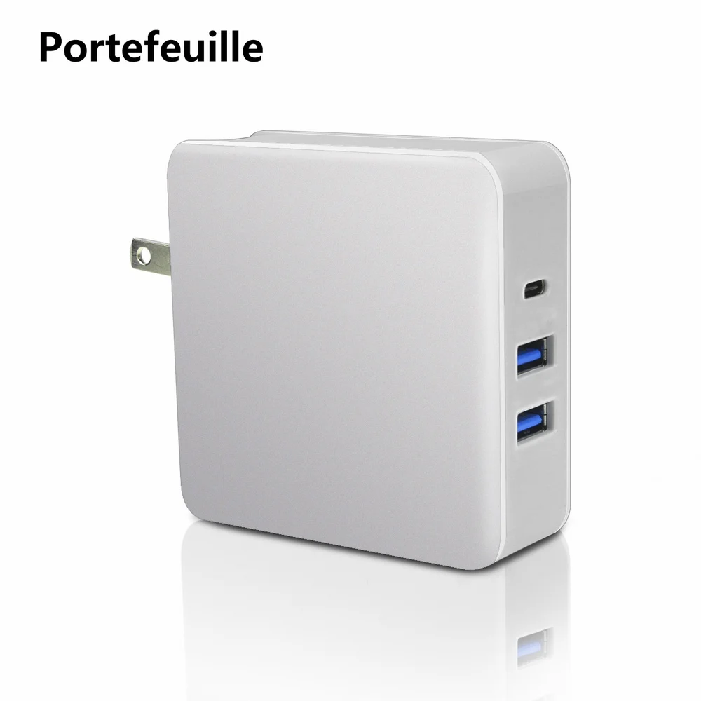 

Portefeuille Universal 65W USB PD Power Home Wall Travel Charger Adapter Type-C Intelligent Quick Charge For iPhone iPad Macbook