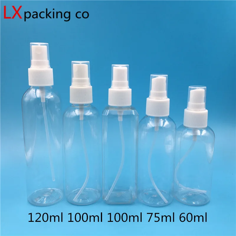 Garrafas de Perfume Lote Frete Grátis 60 100 120 150 ml Claro Plástico Retilable Spray Vazio Recipiente Cosmético Atacado 50 Pçs - 8 spray garrafas de perfume vazio recipiente cosmético atacado
